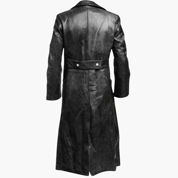 Trenchcoat für Herren mit doppelreihiger Vorderseite und langen Ärmeln