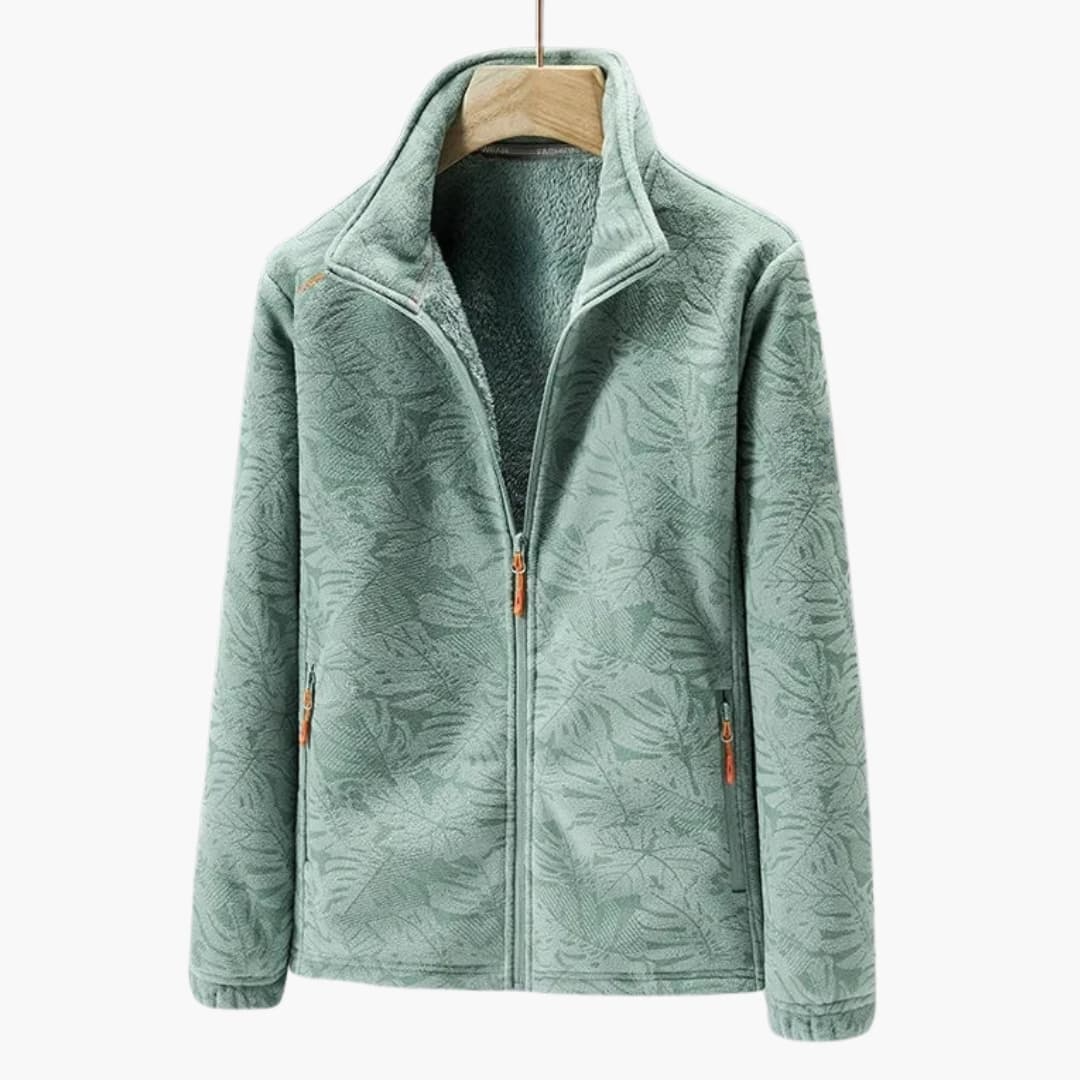 Unisex Jacke mit Reißverschluss und Stehkragen