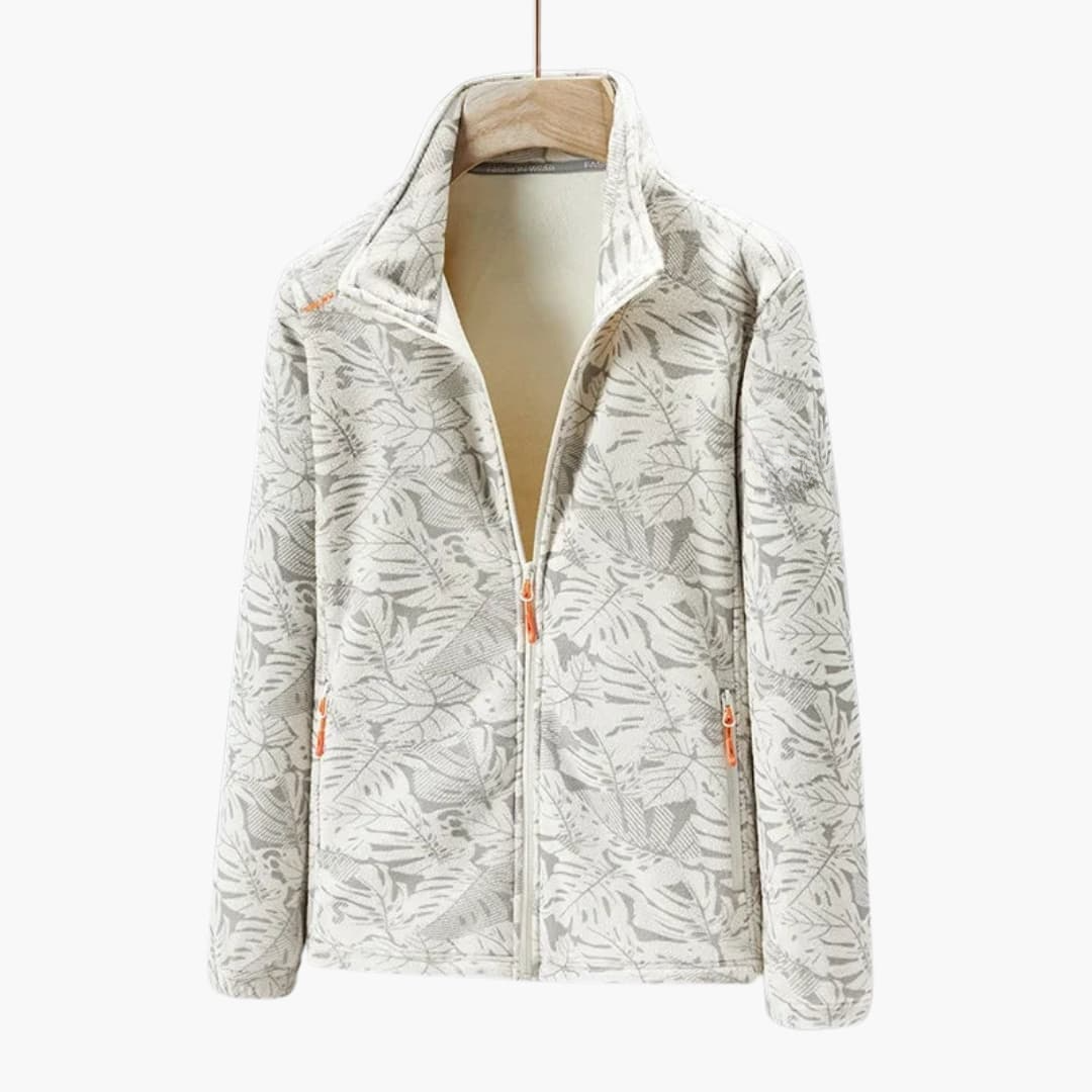 Unisex Jacke mit Reißverschluss und Stehkragen