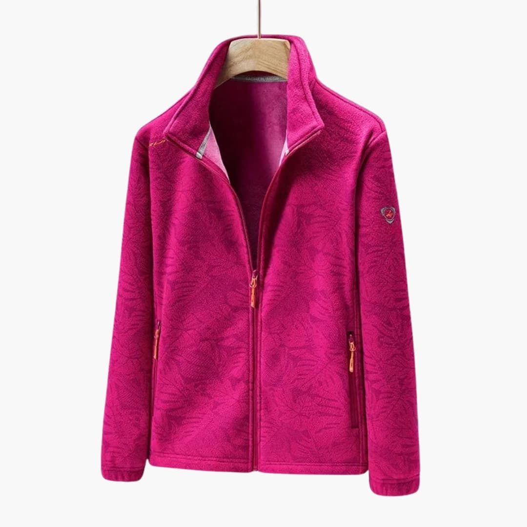 Unisex Jacke mit Reißverschluss und Stehkragen