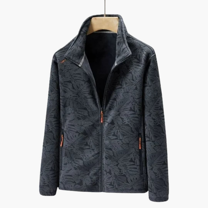 Unisex Jacke mit Reißverschluss und Stehkragen