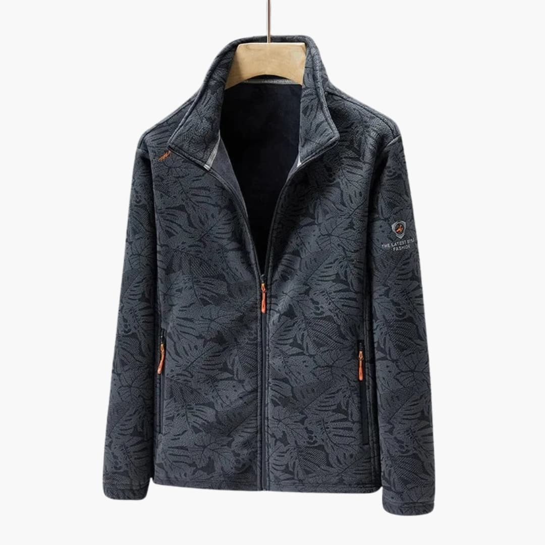 Unisex Jacke mit Reißverschluss und Stehkragen