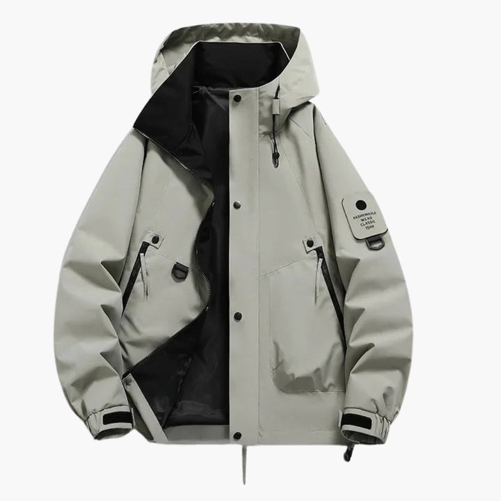 Unisex Kapuzen Skijacke mit verstellbarem Schnitt und langen Ärmeln