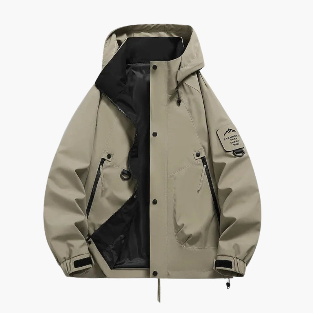 Unisex Kapuzen Skijacke mit verstellbarem Schnitt und langen Ärmeln