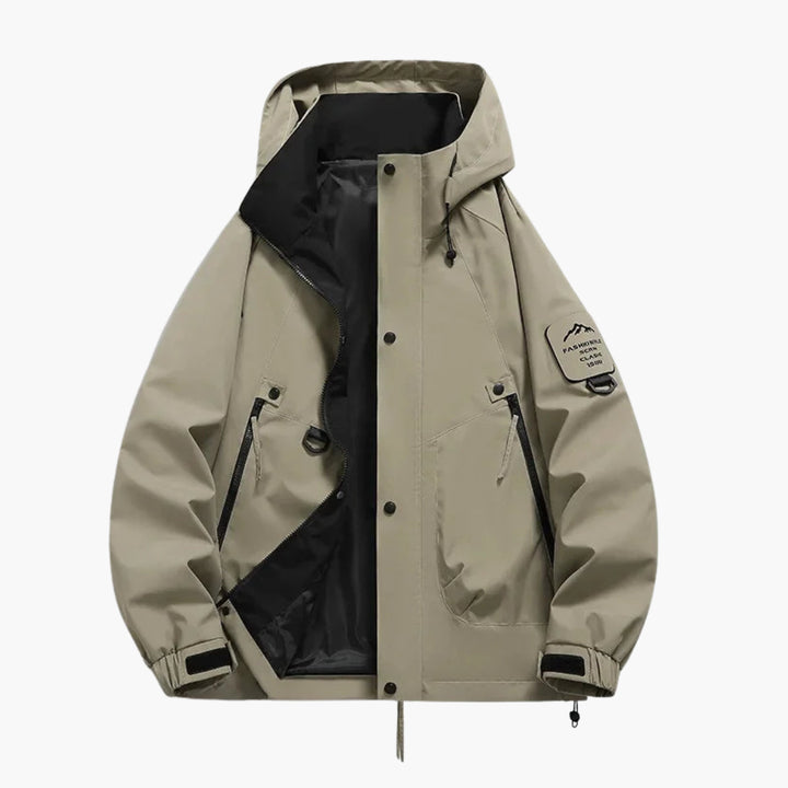 Unisex Kapuzen Skijacke mit verstellbarem Schnitt und langen Ärmeln
