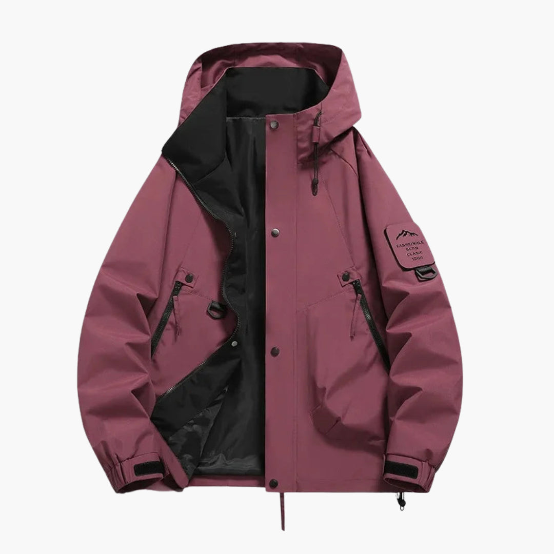 Unisex Kapuzen Skijacke mit verstellbarem Schnitt und langen Ärmeln