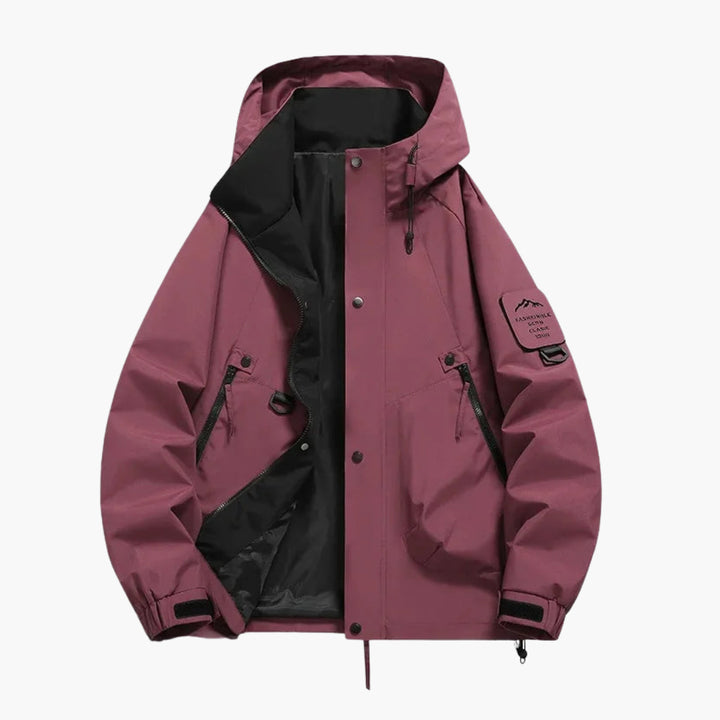 Unisex Kapuzen Skijacke mit verstellbarem Schnitt und langen Ärmeln