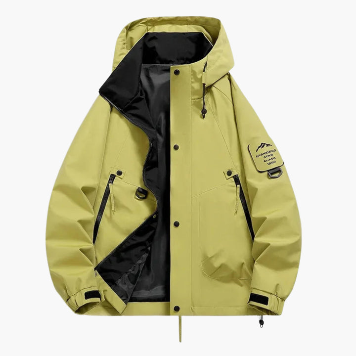 Unisex Kapuzen Skijacke mit verstellbarem Schnitt und langen Ärmeln
