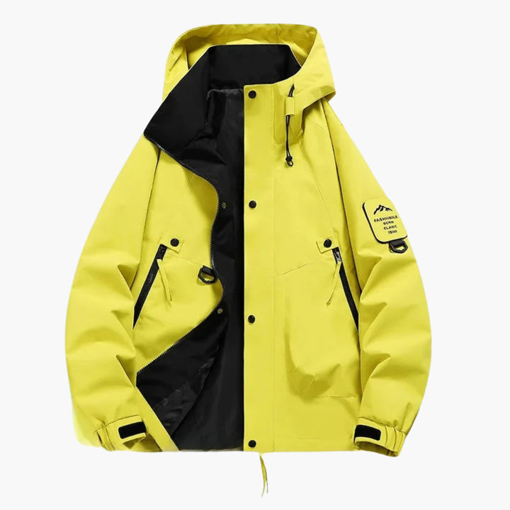 Unisex Kapuzen Skijacke mit verstellbarem Schnitt und langen Ärmeln