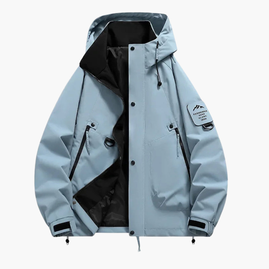 Unisex Kapuzen Skijacke mit verstellbarem Schnitt und langen Ärmeln