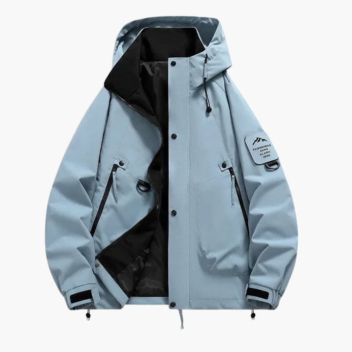 Unisex Kapuzen Skijacke mit verstellbarem Schnitt und langen Ärmeln