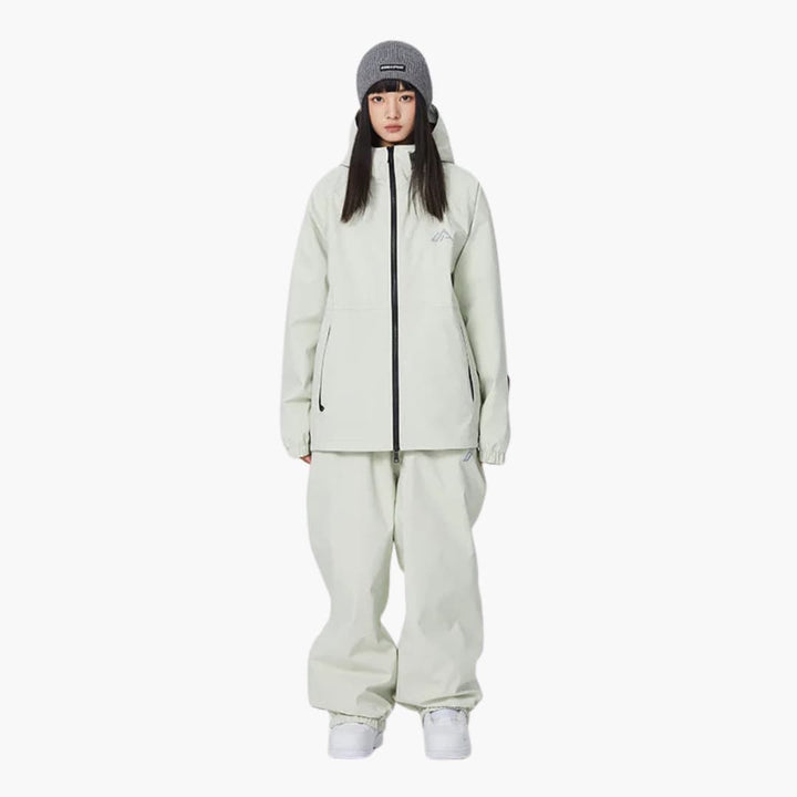 Unisex Skianzug mit Kapuzenjacke und Hose mit elastischem Bund
