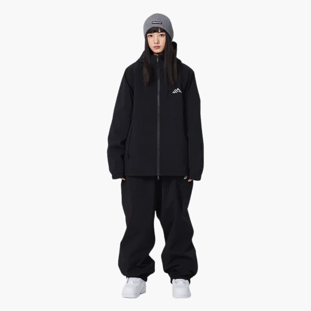 Unisex Skianzug mit Kapuzenjacke und Hose mit elastischem Bund