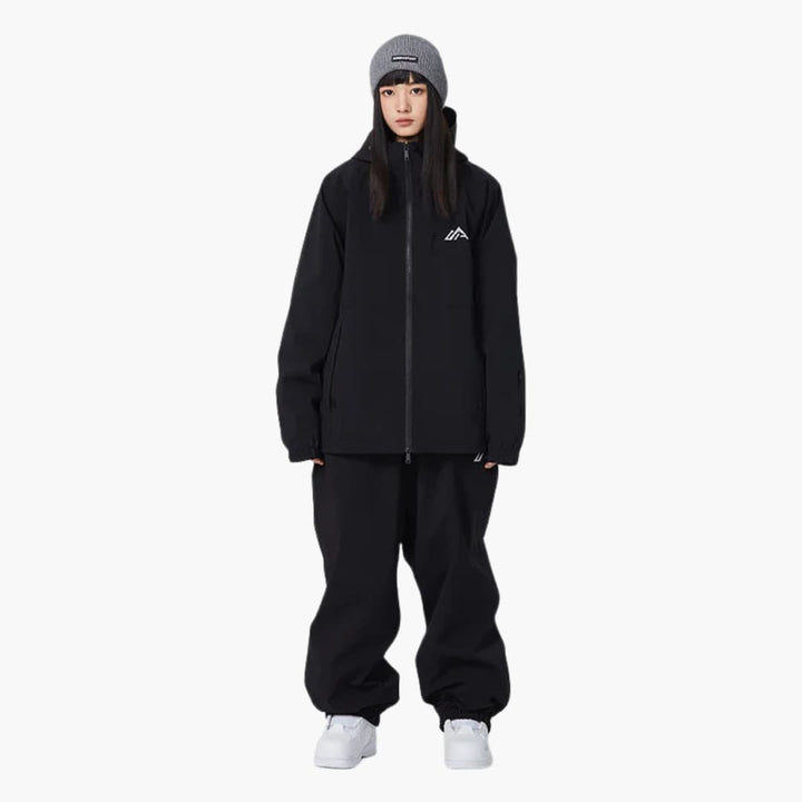 Unisex Skianzug mit Kapuzenjacke und Hose mit elastischem Bund