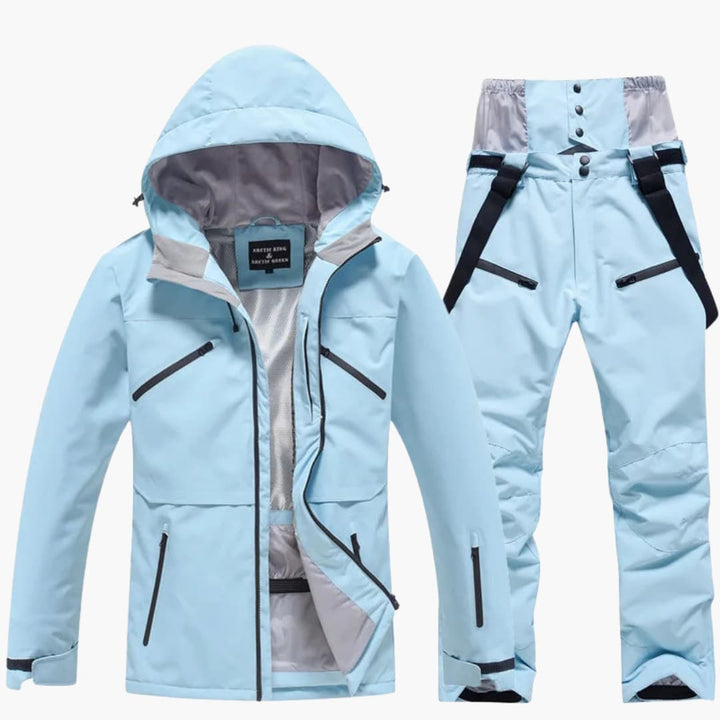 Unisex Skianzug mit Kapuzenjacke und passender Hose