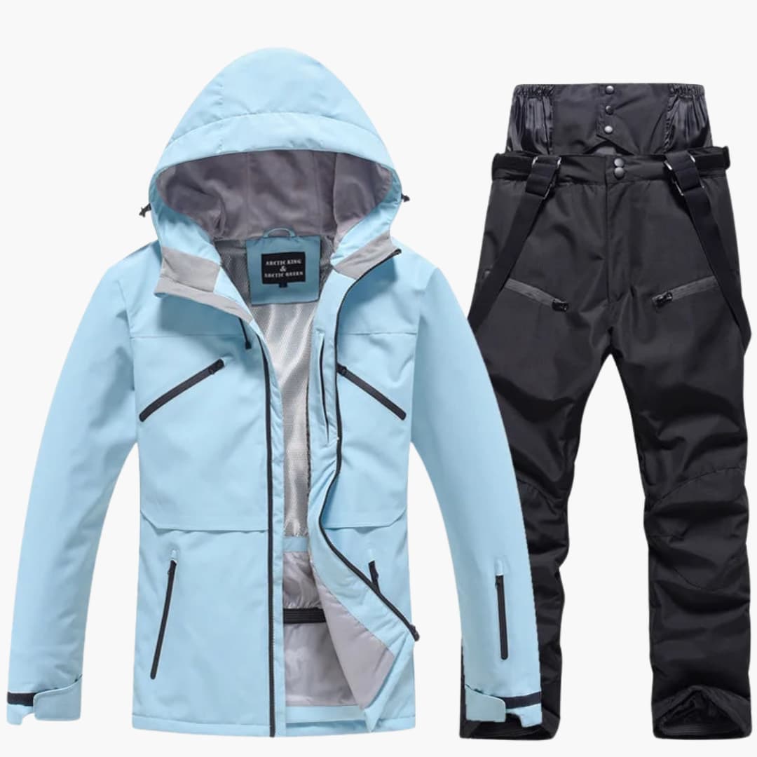 Unisex Skianzug mit Kapuzenjacke und passender Hose