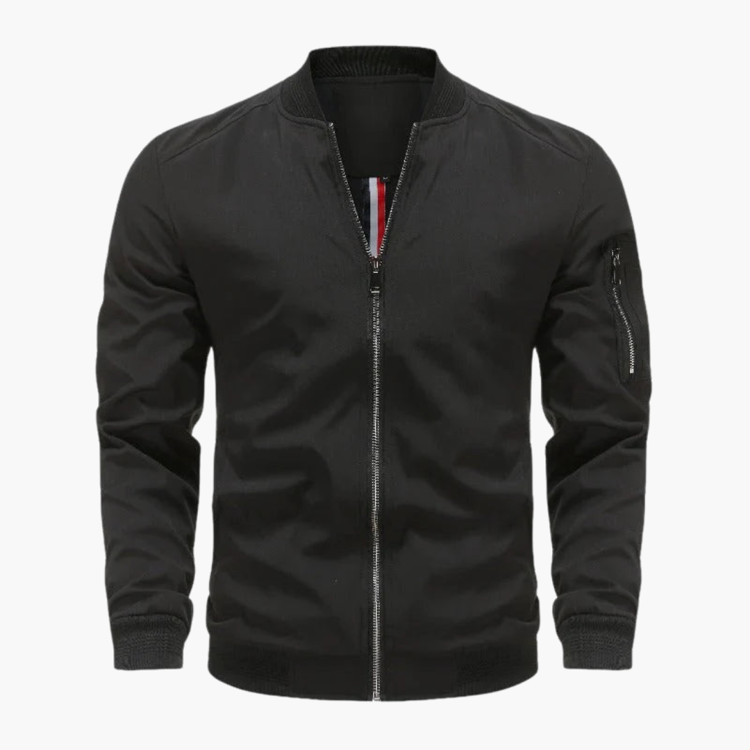 Herren Bomberjacke mit Reißverschluss und klassischem Schnitt