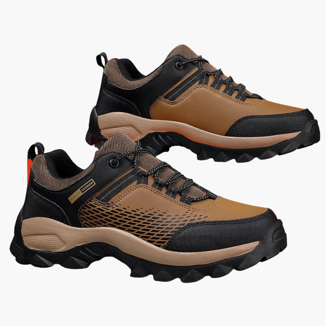 Wanderschuhe für Herren mit Schnürverschluss und strukturierter Außensohle