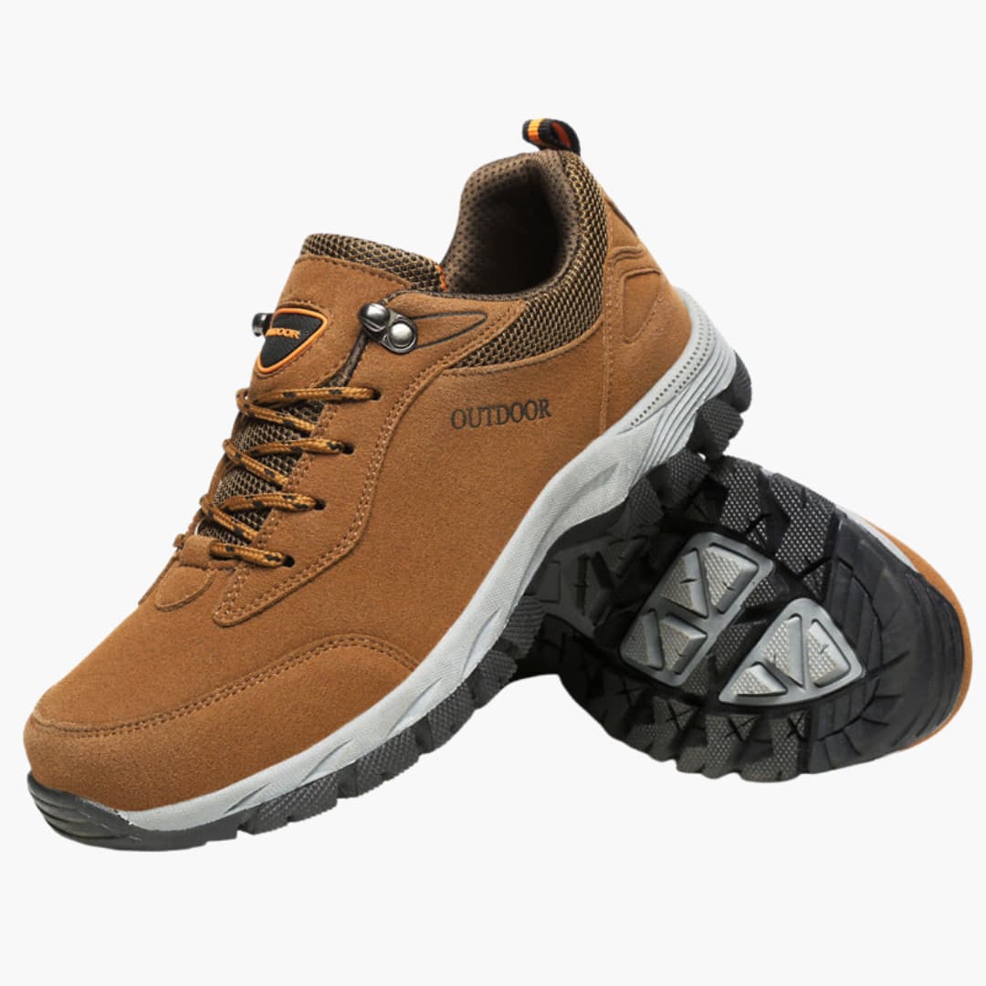 Wanderschuhe für Herren mit Schnürverschluss und strukturierter Außensohle