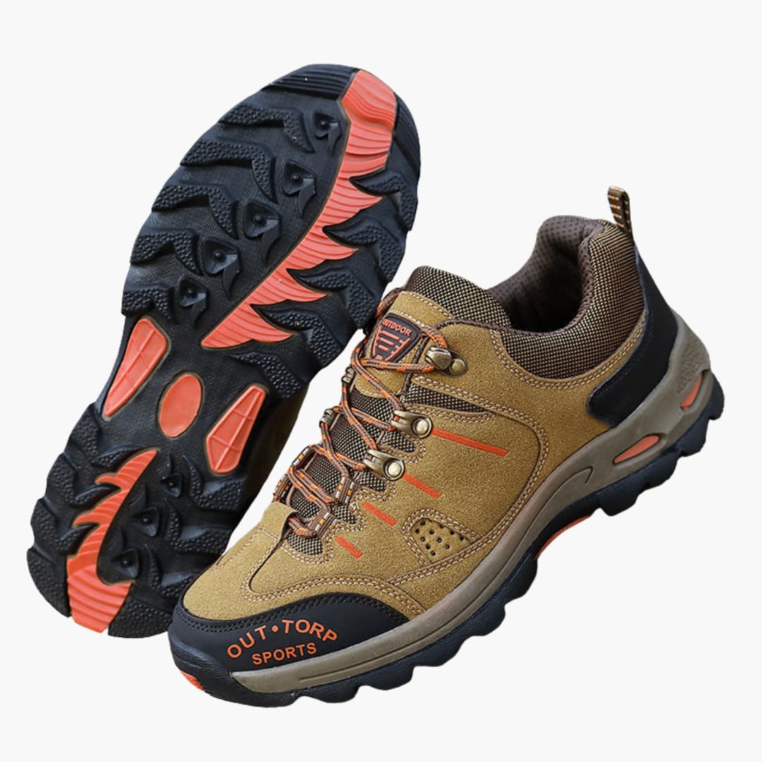 Wanderschuhe für Herren mit Schnürverschluss und strukturierter Sohle