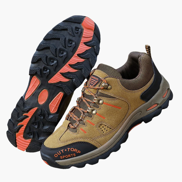 Wanderschuhe für Herren mit Schnürverschluss und strukturierter Sohle