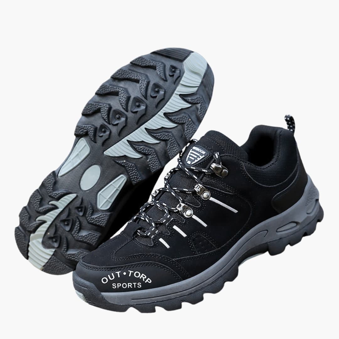 Wanderschuhe für Herren mit Schnürverschluss und strukturierter Sohle