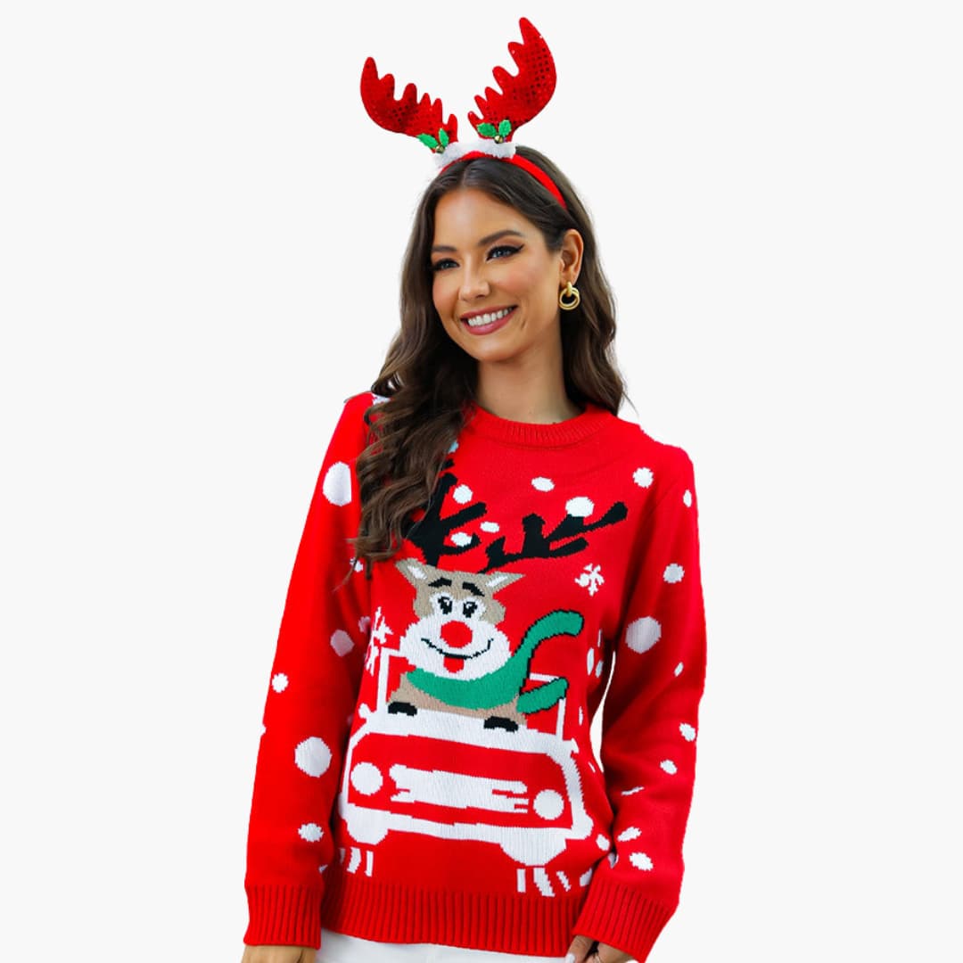 Weihnachts Pullover für Damen mit Rentier Design