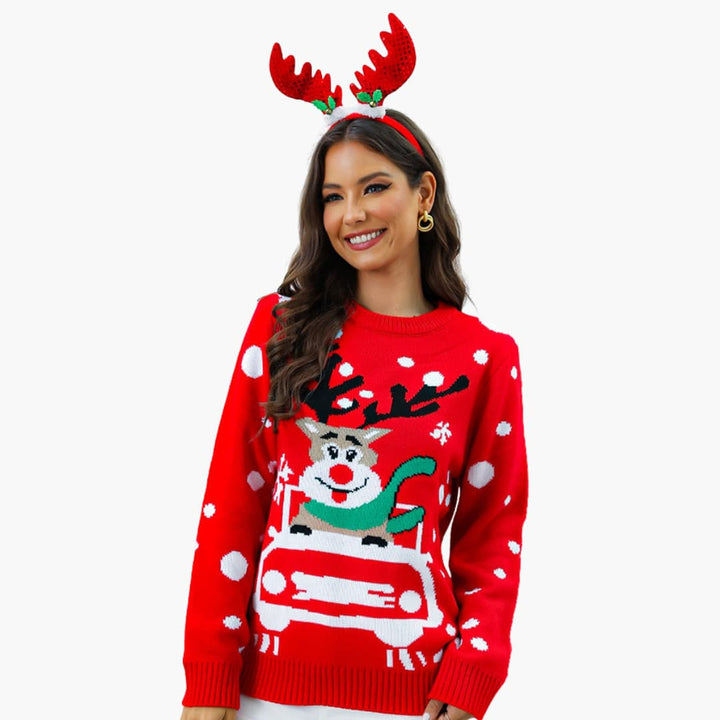Weihnachts Pullover für Damen mit Rentier Design