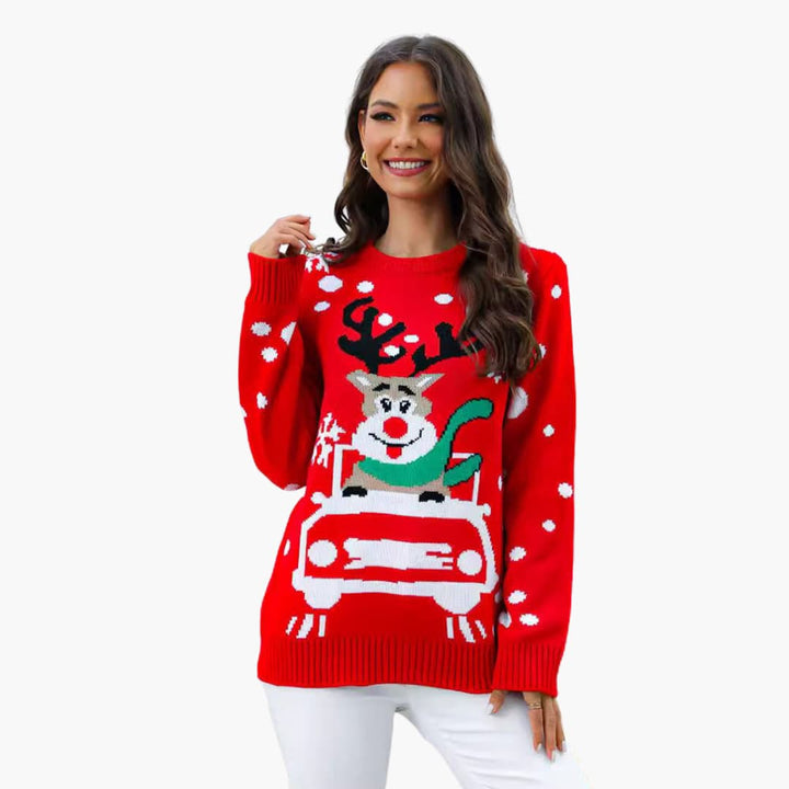Weihnachts Pullover für Damen mit Rentier Design