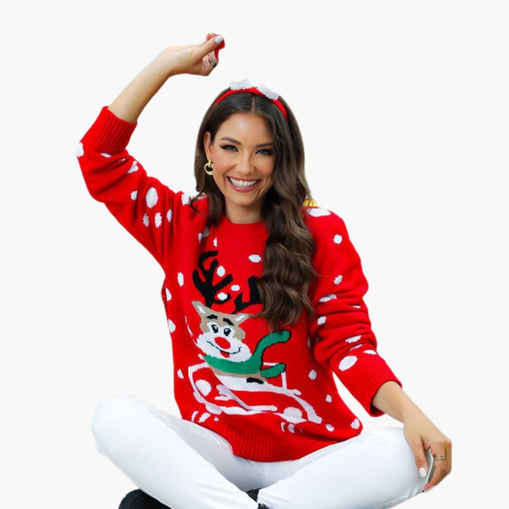 Weihnachts Pullover für Damen mit Rentier Design