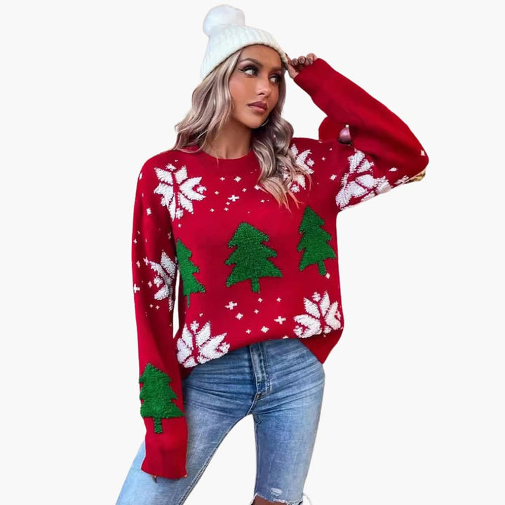 Weihnachts pullover für Damen mit Baum
