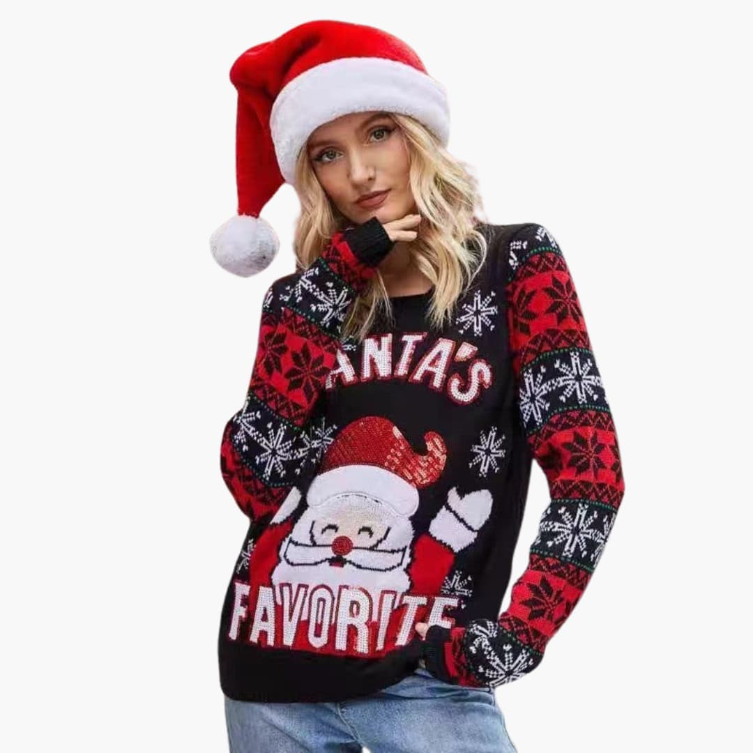 Weihnachtspullover für Damen mit Rentier