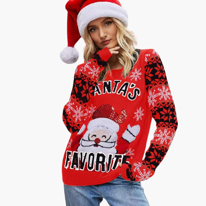 Weihnachtspullover für Damen mit Rentier