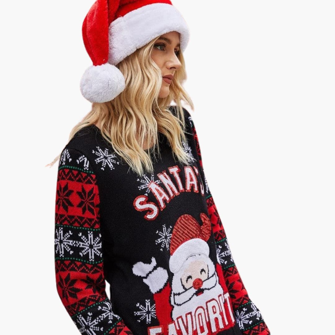 Weihnachtspullover für Damen mit Rentier