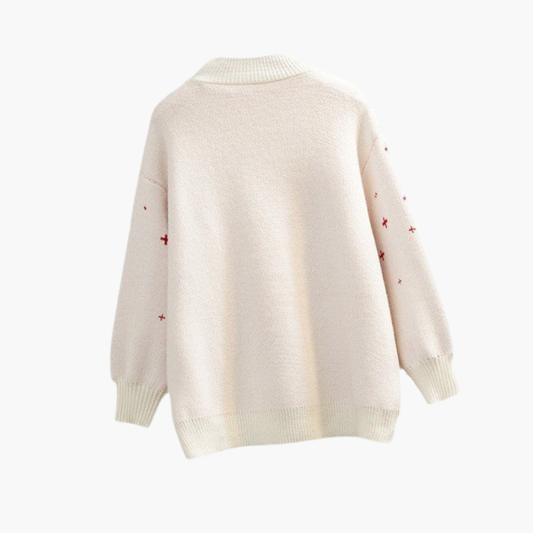 Weihnachtspullover für Damen mit Rentiermotiv