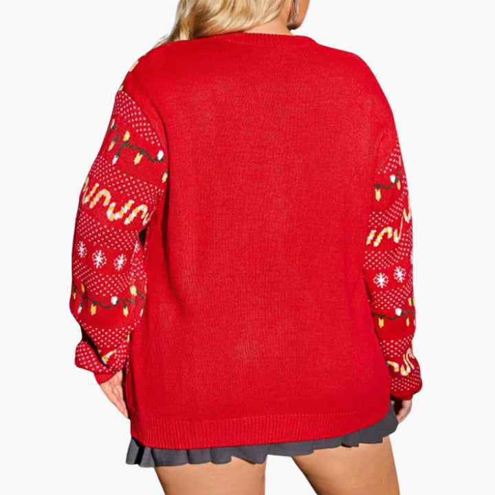 Weihnachtspullover für Damen mit Rentiermotiv