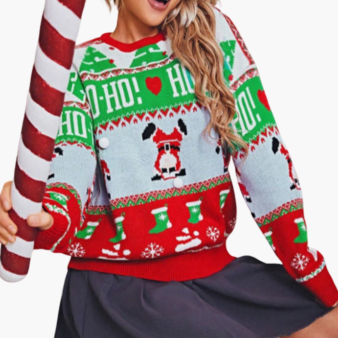 Weihnachtspullover für Damen mit festlichem Design