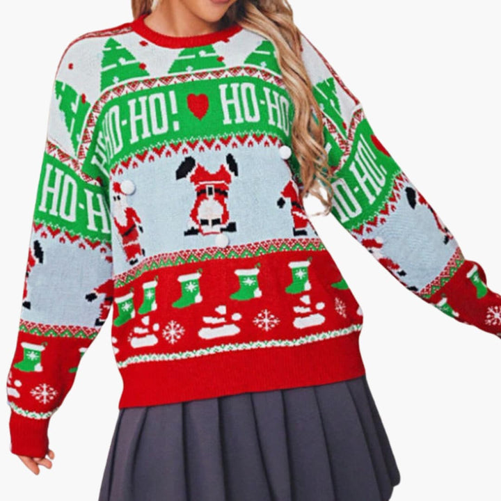 Weihnachtspullover für Damen mit festlichem Design