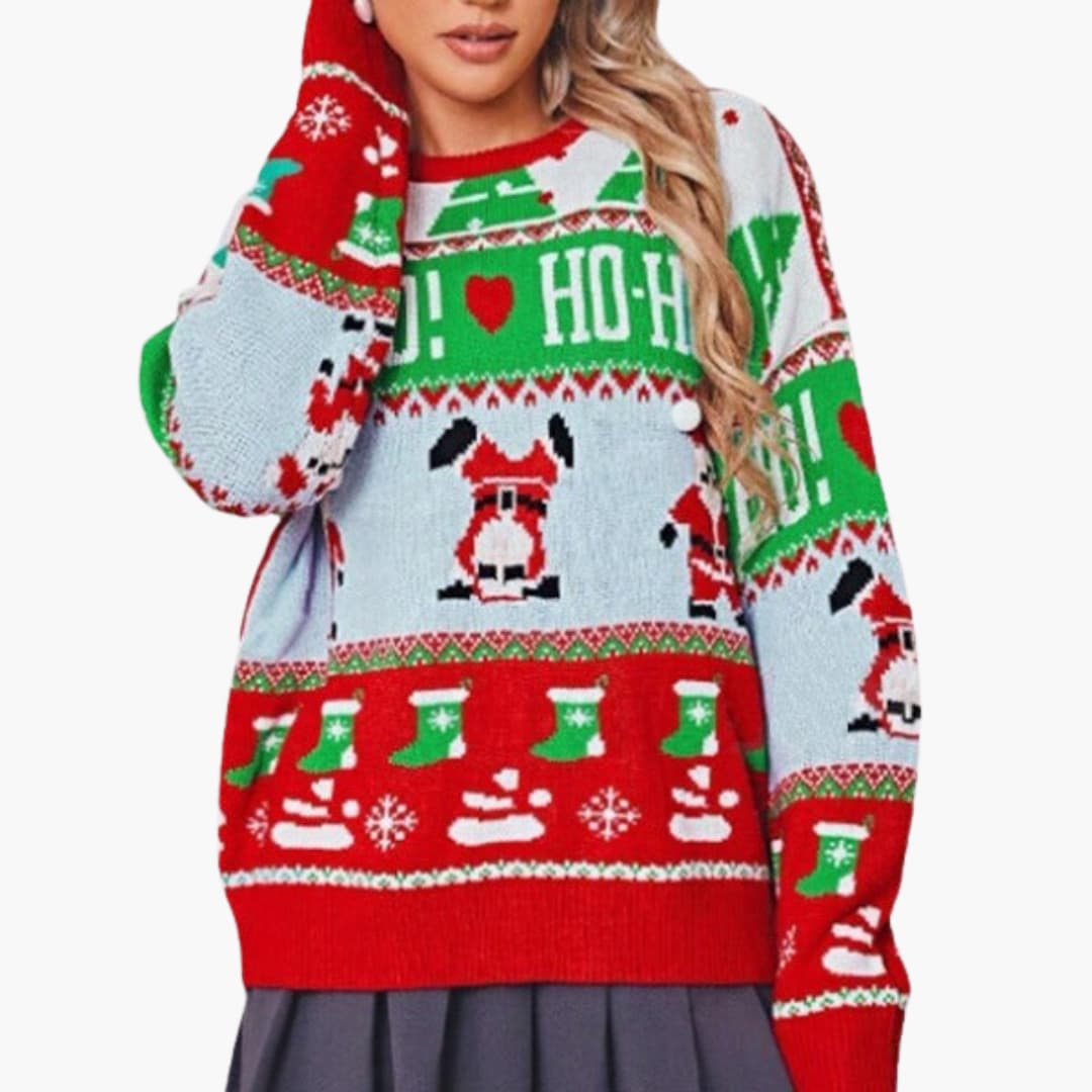 Weihnachtspullover für Damen mit festlichem Design