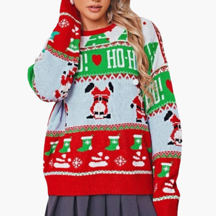 Weihnachtspullover für Damen mit festlichem Design