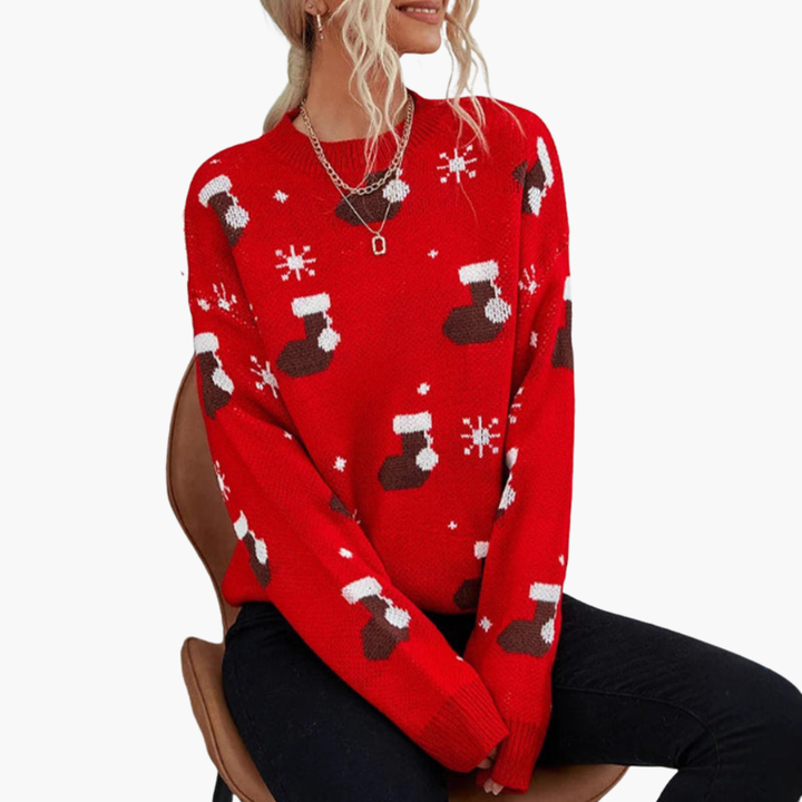 Weihnachtspullover für Damen mit festlichem Motiv