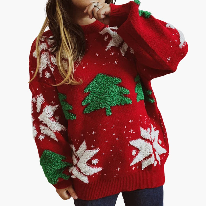 Weihnachtspullover für Damen mit festlichem Motiv