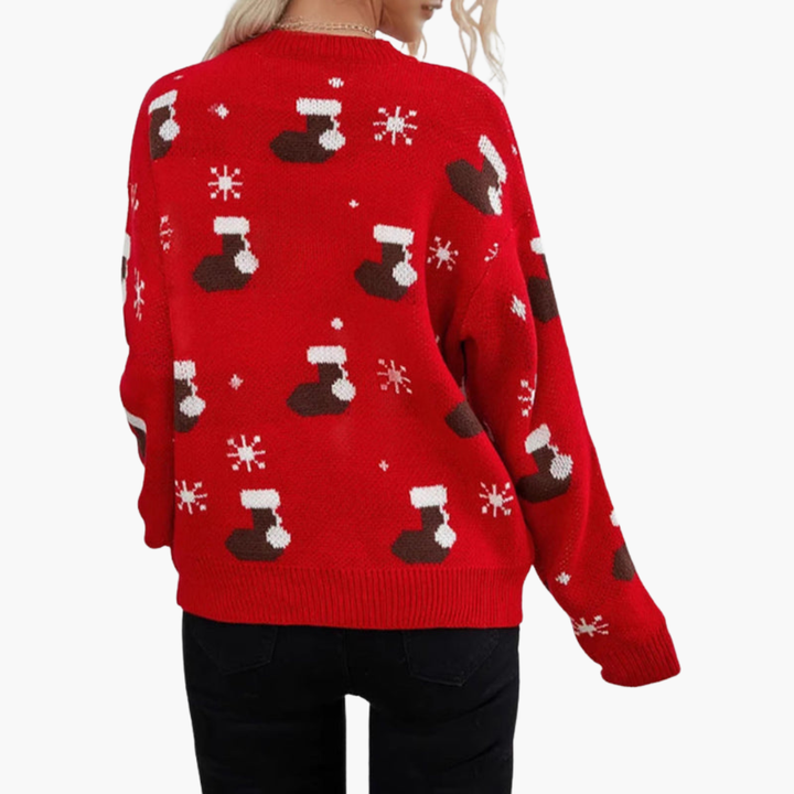 Weihnachtspullover für Damen mit festlichem Motiv