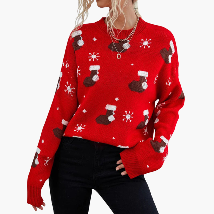 Weihnachtspullover für Damen mit festlichem Motiv