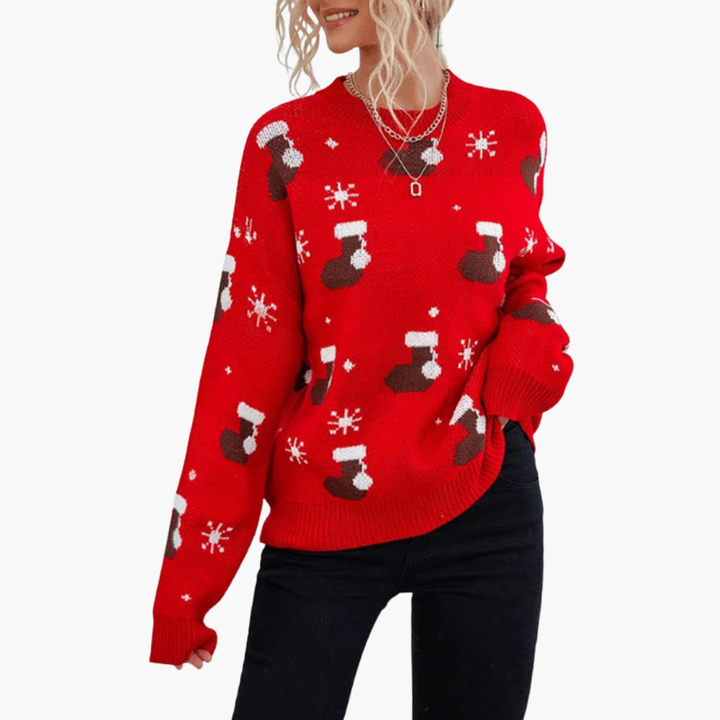 Weihnachtspullover für Damen mit festlichem Motiv