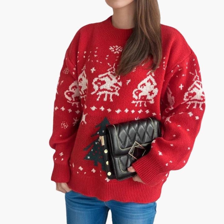 Weihnachtspullover für Damen mit festlichen Motiven