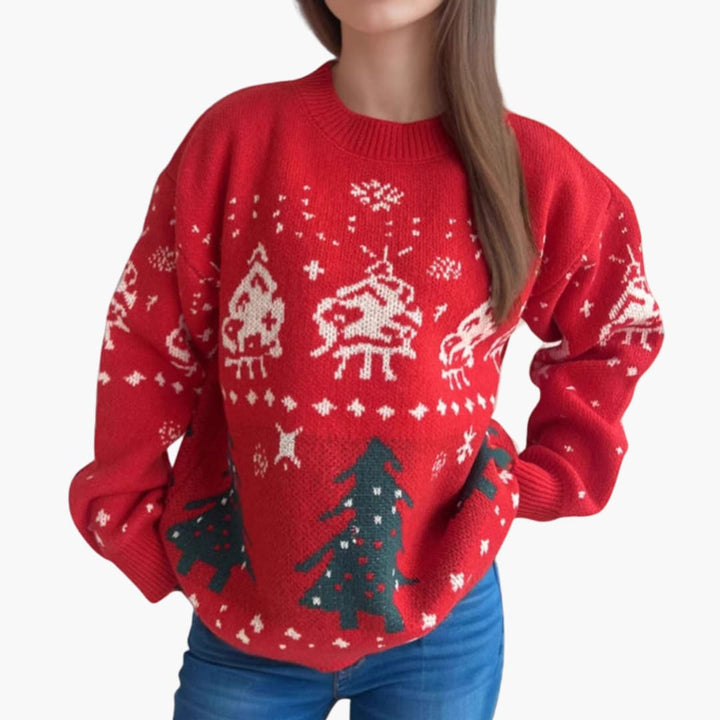 Weihnachtspullover für Damen mit festlichen Motiven