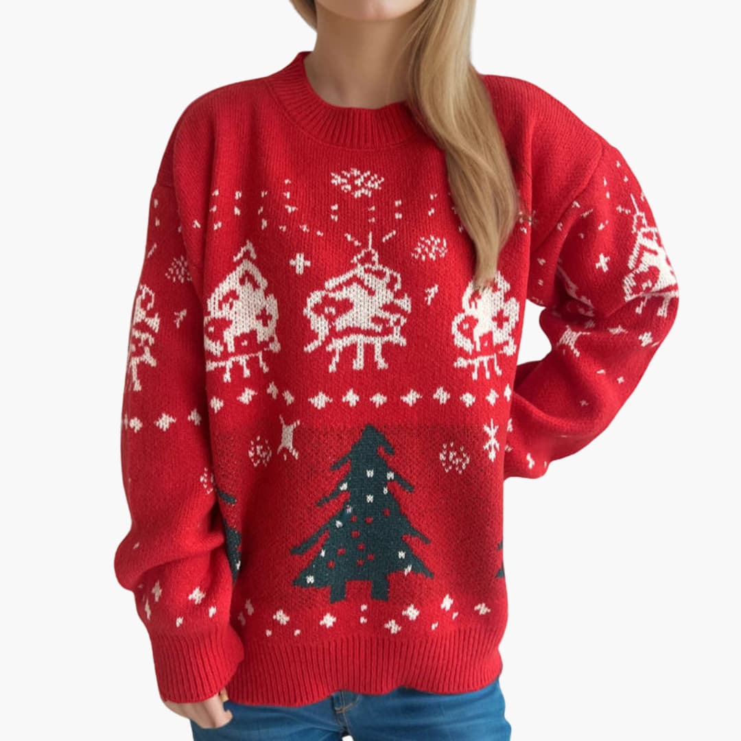 Weihnachtspullover für Damen mit festlichen Motiven