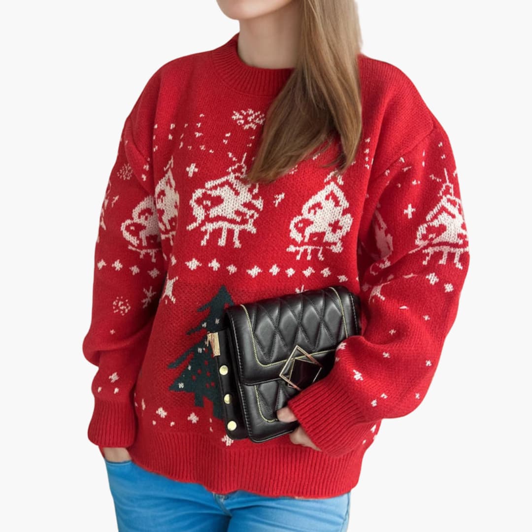Weihnachtspullover für Damen mit festlichen Motiven