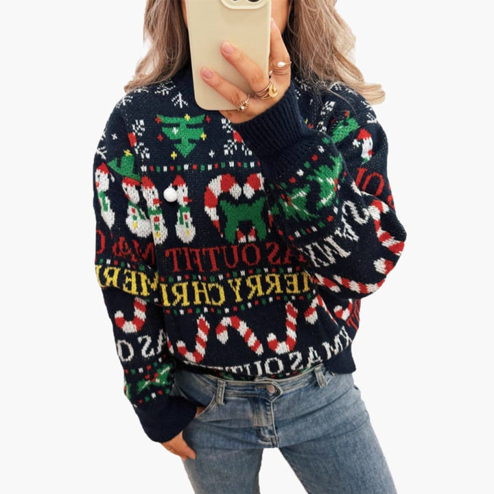 Weihnachtspullover für Damen mit nordischem Design